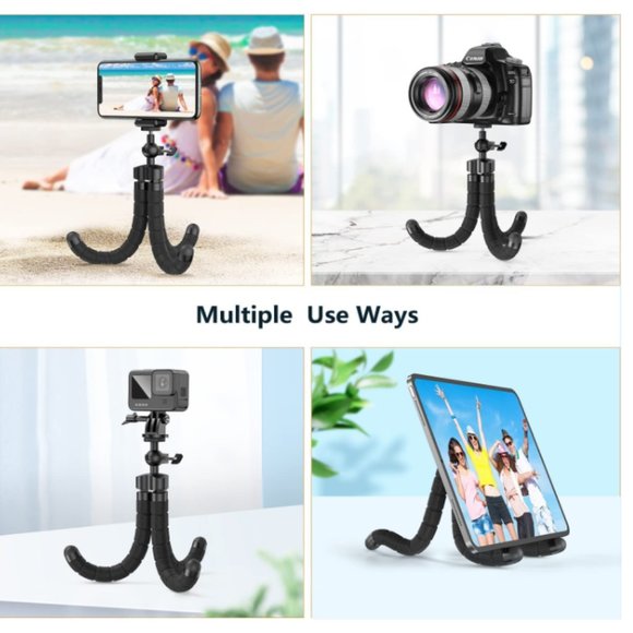 SKYBD Phone Tripod, Portable and Flexible Tripod with Wireless Remote and Clip, - Picture 1 of 6
